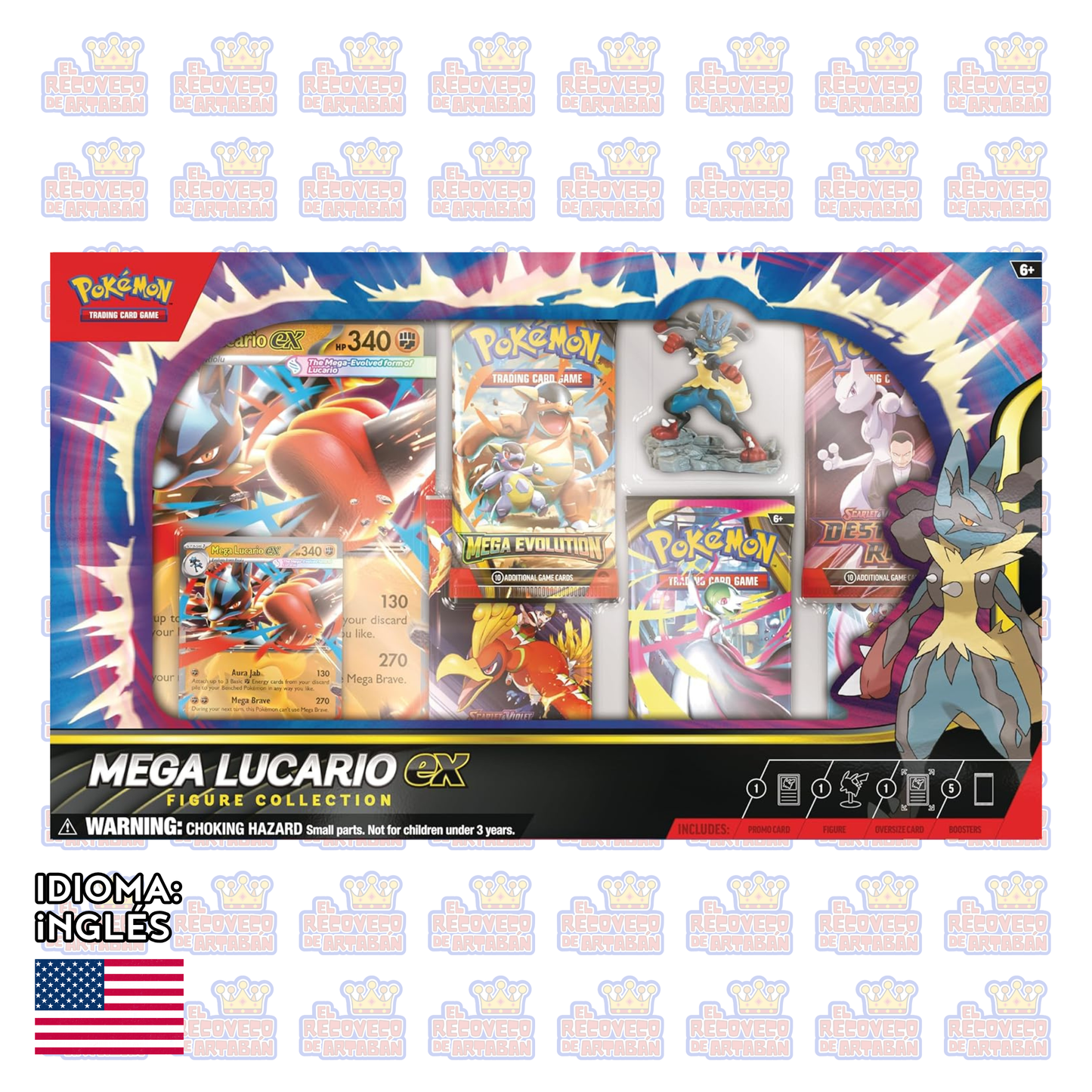 Pokémon TCG: Mega Lucario ex Figure Collection en Inglés