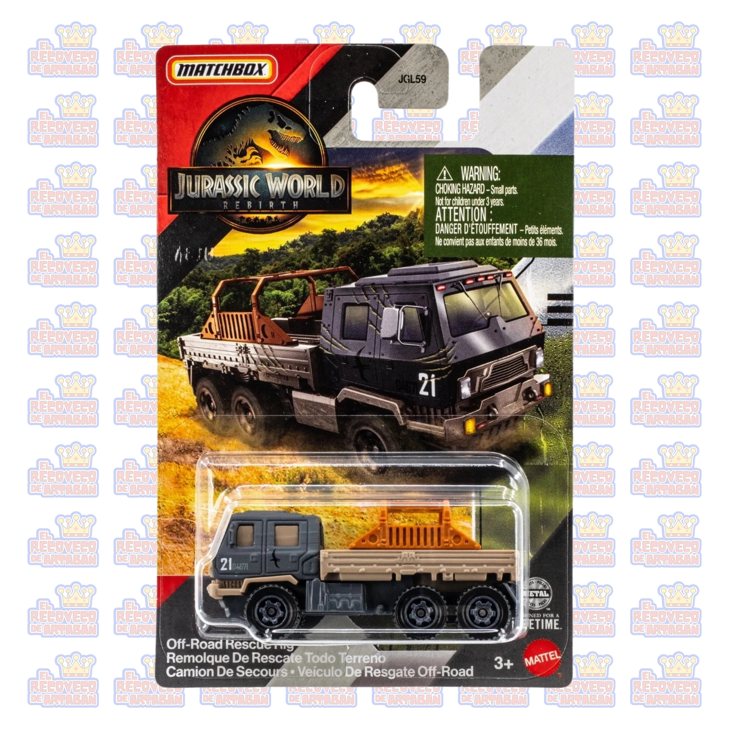 Matchbox Jurassic World Legacy Collection – Vehículo Fundido a Presión (Pieza Individual)
