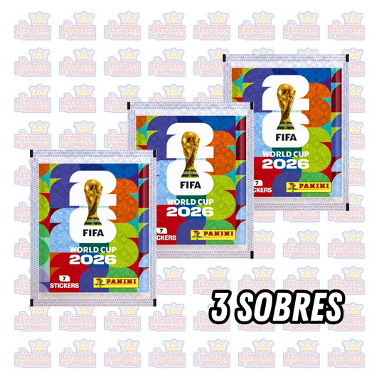 Panini Copa Mundial 2026 Stickers –  3 Sobres (7 Estampas cada uno)