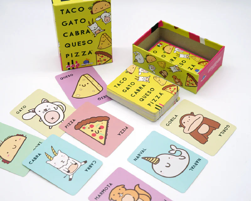 Taco, Gato, Cabra, Queso, Pizza En Español Blue Orange